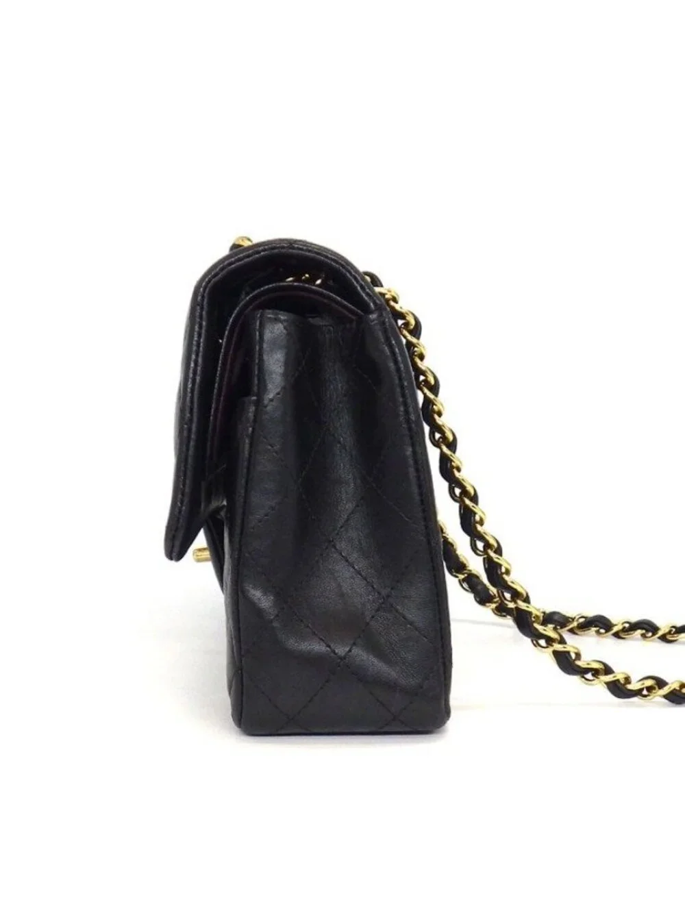 Chanel Shoulder Bag Quilted 25 11.12 Classic Black Bordeaux Lambskin